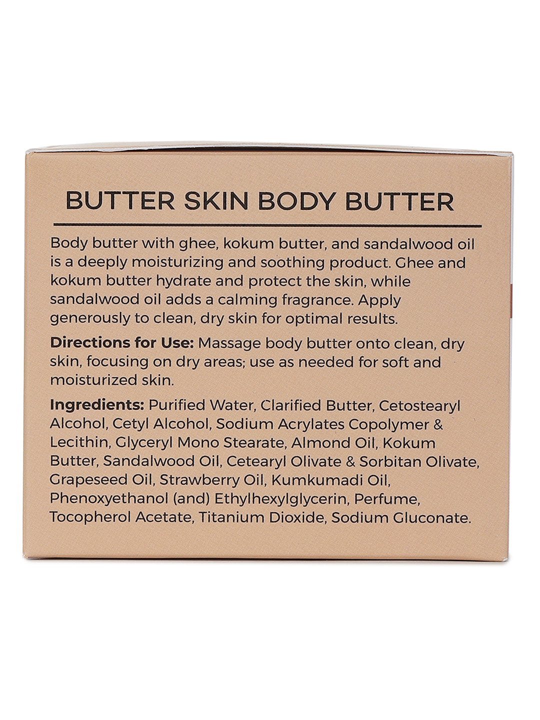 Butter Skin Body Butter with Kumkumadi, Cow Ghee, Kokum Butter for Men & Women