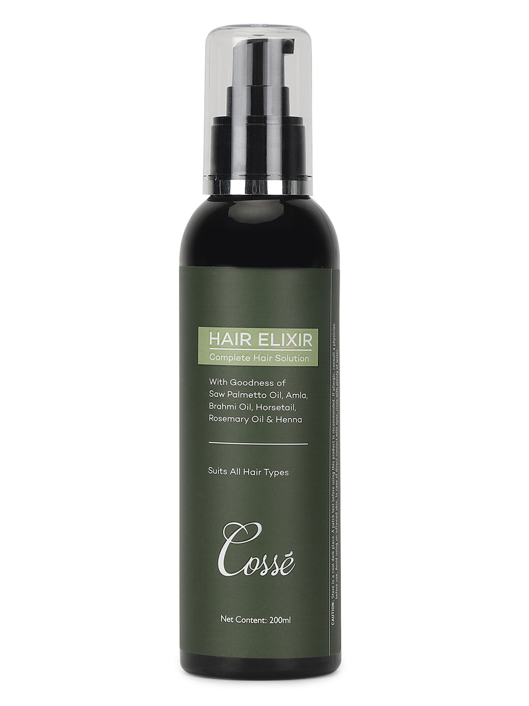 Hair Elixer with Saw Palmetto Oil, Amla, Brahmi Oil, Horsetail, Rosemary Oil & Henna